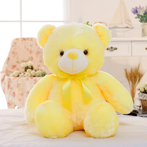 LED Light-Up Teddy Bear – Colorful Glowing Plush Gift Pillow