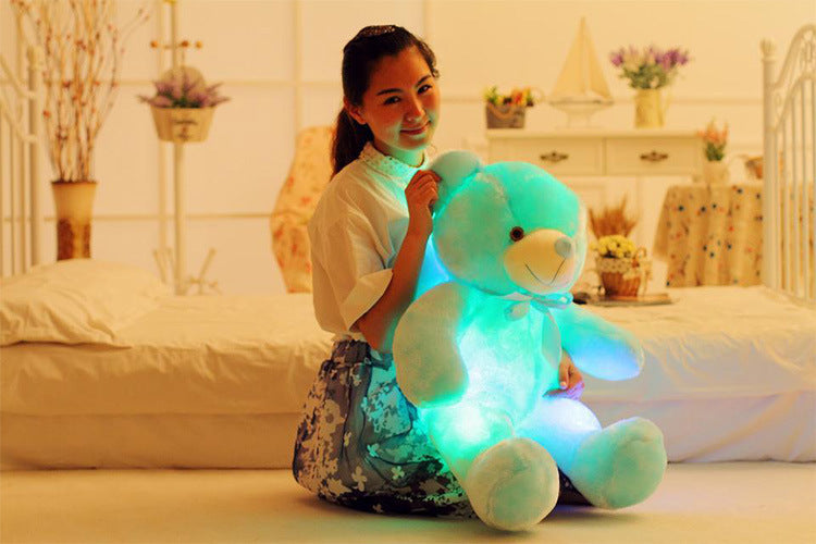 LED Light-Up Teddy Bear – Colorful Glowing Plush Gift Pillow