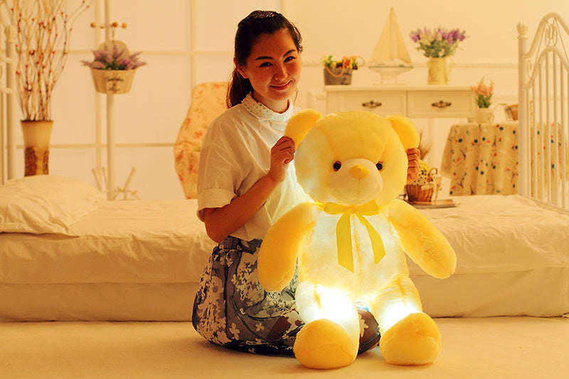 LED Light-Up Teddy Bear – Colorful Glowing Plush Gift Pillow