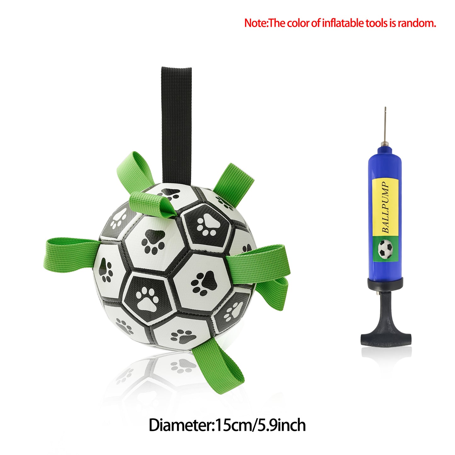 Interactive Dog Soccer Ball Toy for Training and Outdoor Play