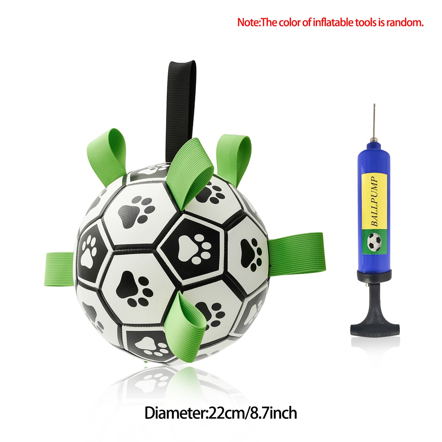 Interactive Dog Soccer Ball Toy for Training and Outdoor Play