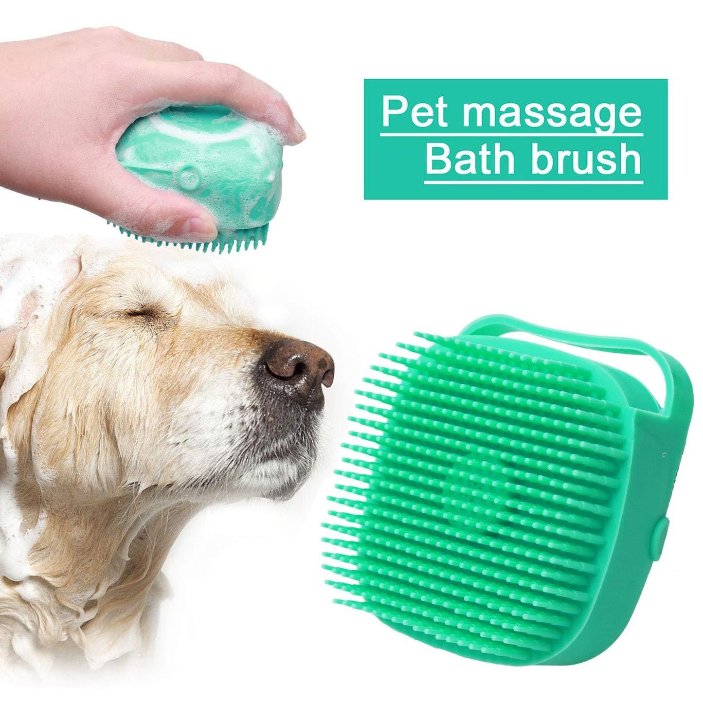 Pet Bathing Brush Silicone Grooming Comb for Dogs & Cats