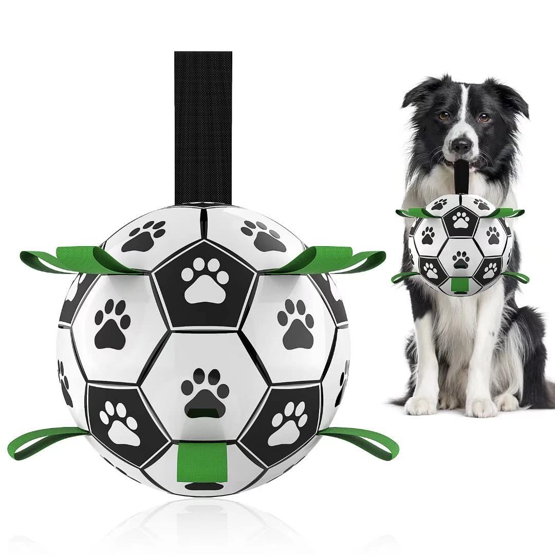 Interactive Dog Soccer Ball Toy for Training and Outdoor Play