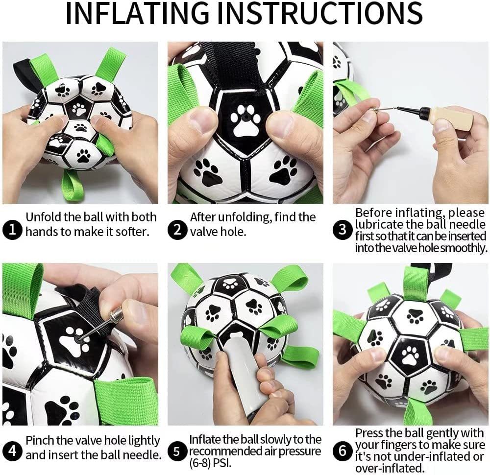 Interactive Dog Soccer Ball Toy for Training and Outdoor Play