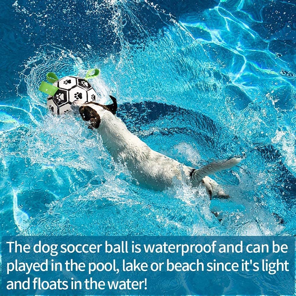 Interactive Dog Soccer Ball Toy for Training and Outdoor Play