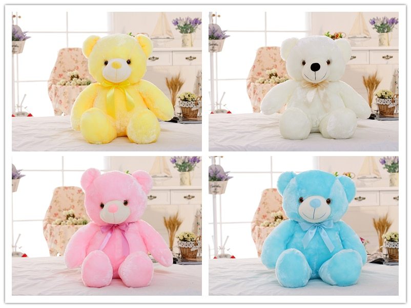 LED Light-Up Teddy Bear – Colorful Glowing Plush Gift Pillow