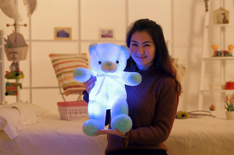 LED Light-Up Teddy Bear – Colorful Glowing Plush Gift Pillow
