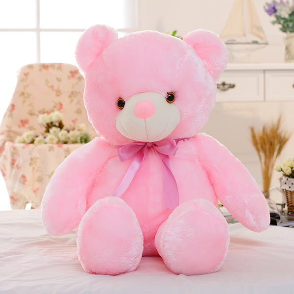 LED Light-Up Teddy Bear – Colorful Glowing Plush Gift Pillow