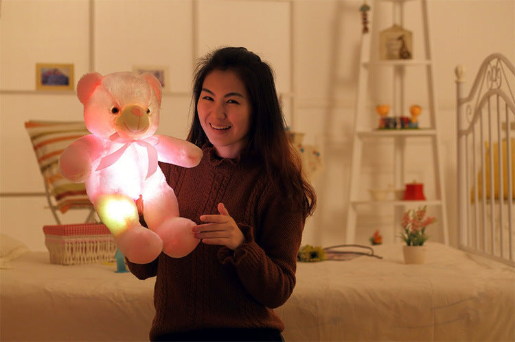 LED Light-Up Teddy Bear – Colorful Glowing Plush Gift Pillow