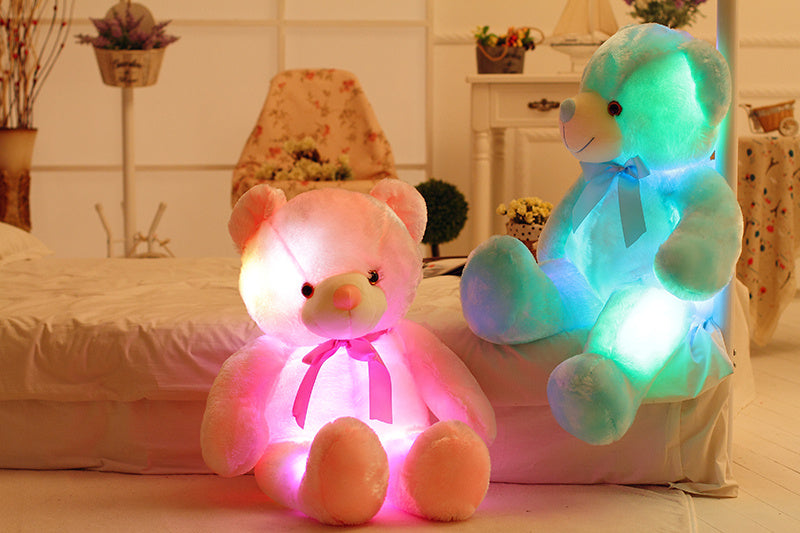 LED Light-Up Teddy Bear – Colorful Glowing Plush Gift Pillow