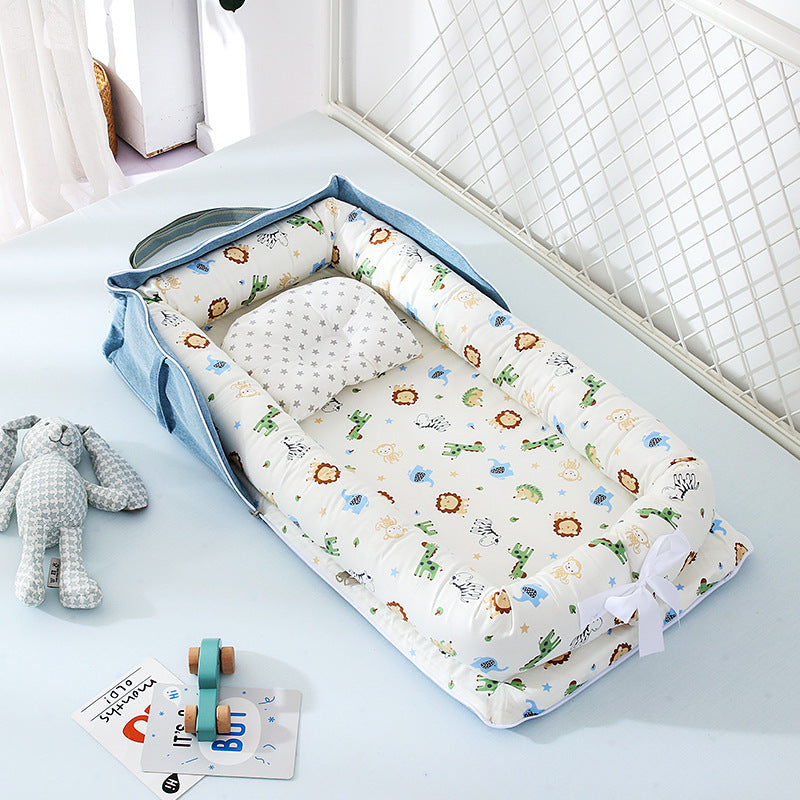 Portable Baby Travel Crib – Washable Cotton Infant Sleeping Bed