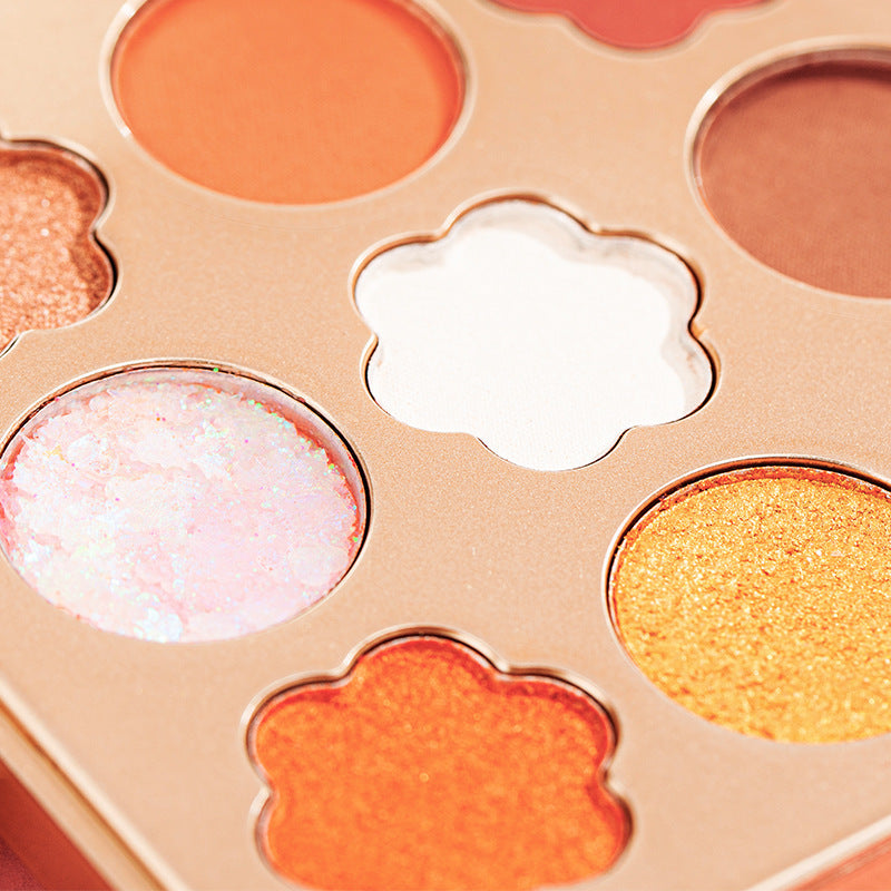 9-Color Matte Pearlescent Waterproof Diamond Eyeshadow Palette