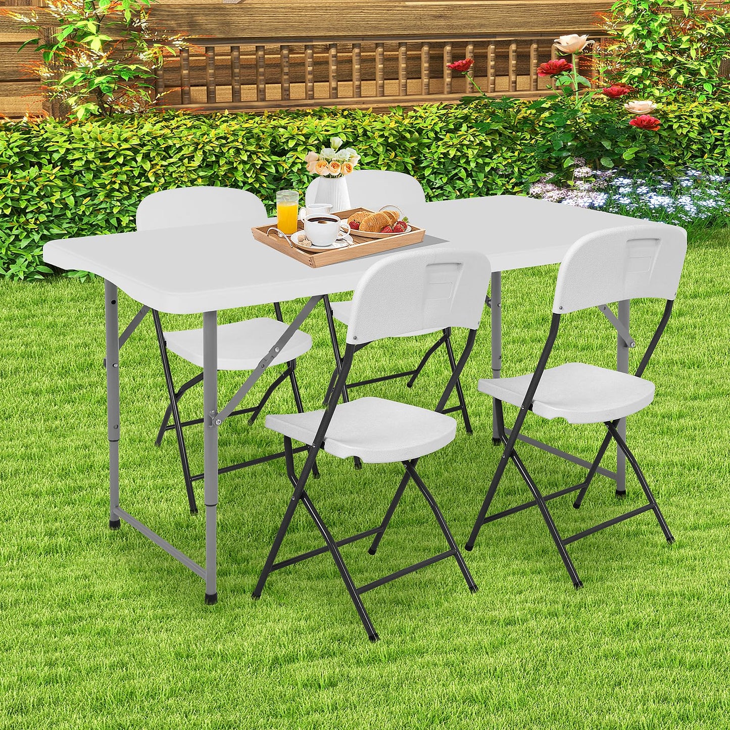 Outside folding table