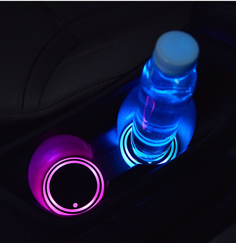Solar LED Car Coaster – Colorful Light-Up Drink Holder