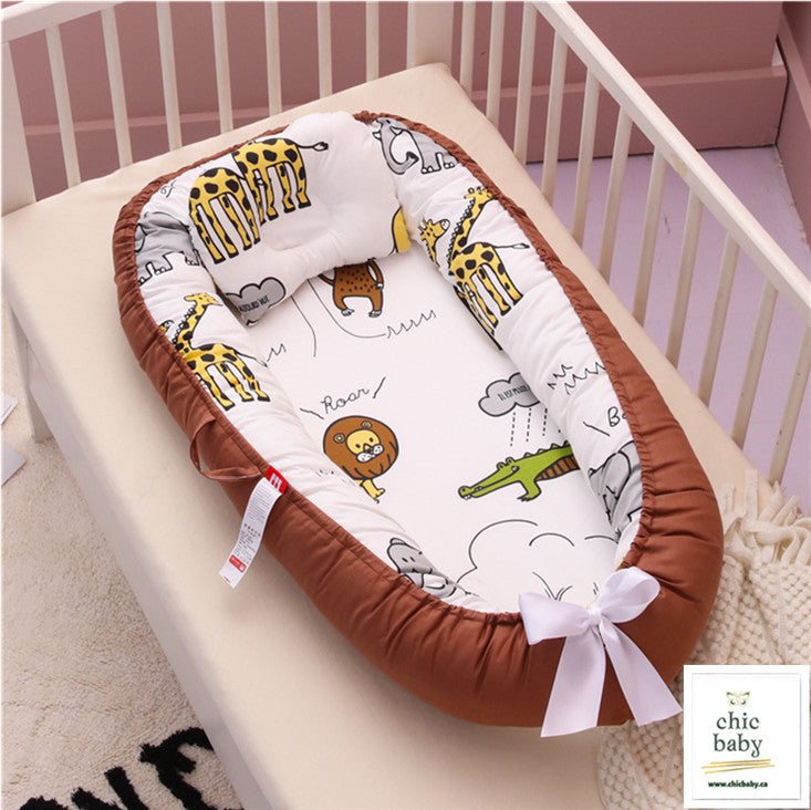 Portable Baby Travel Crib – Washable Cotton Infant Sleeping Bed