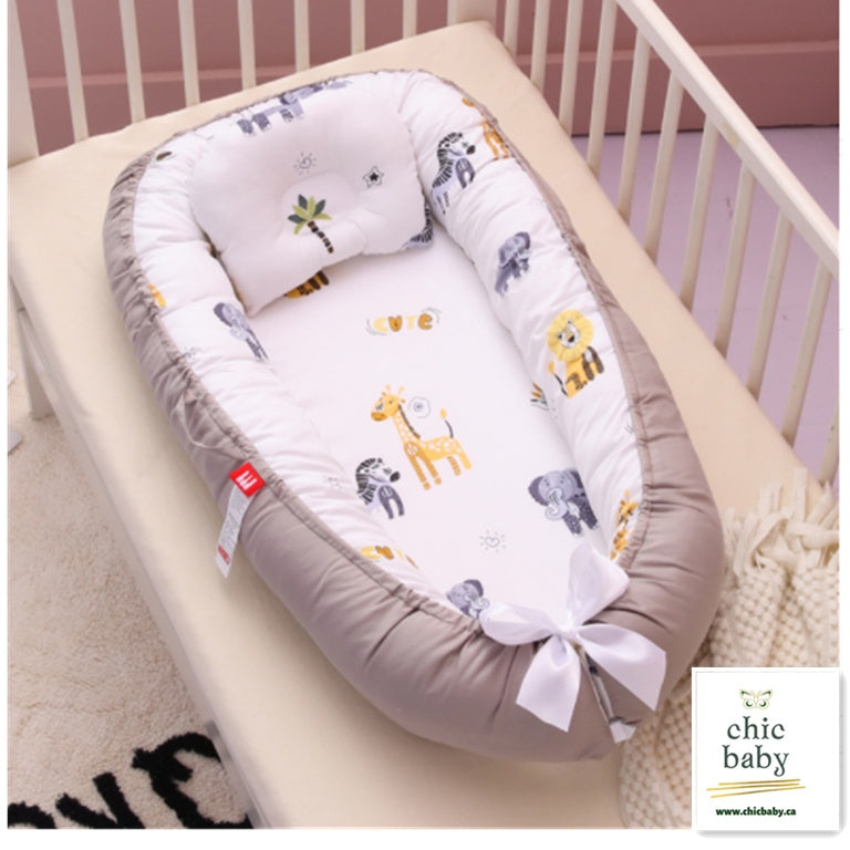 Portable Baby Travel Crib – Washable Cotton Infant Sleeping Bed
