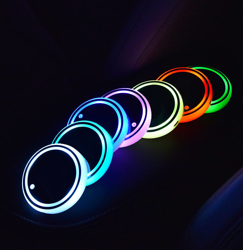 Solar LED Car Coaster – Colorful Light-Up Drink Holder