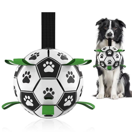 Interactive Dog Soccer Ball Toy for Training and Outdoor Play