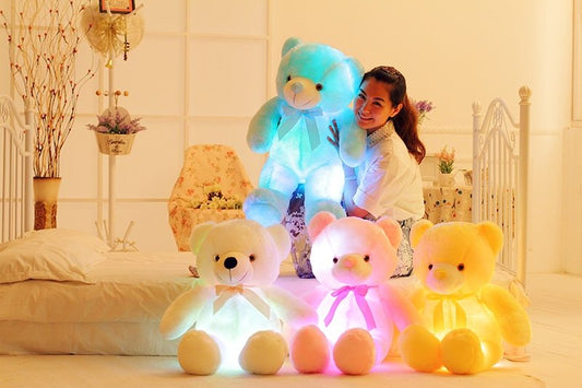 LED Light-Up Teddy Bear – Colorful Glowing Plush Gift Pillow
