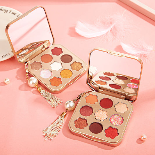 9-Color Matte Pearlescent Waterproof Diamond Eyeshadow Palette