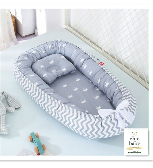Portable Baby Travel Crib – Washable Cotton Infant Sleeping Bed